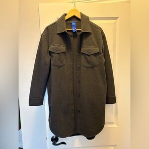 Kit and Ace Dark hyge Button-Front Overshirt Jacket